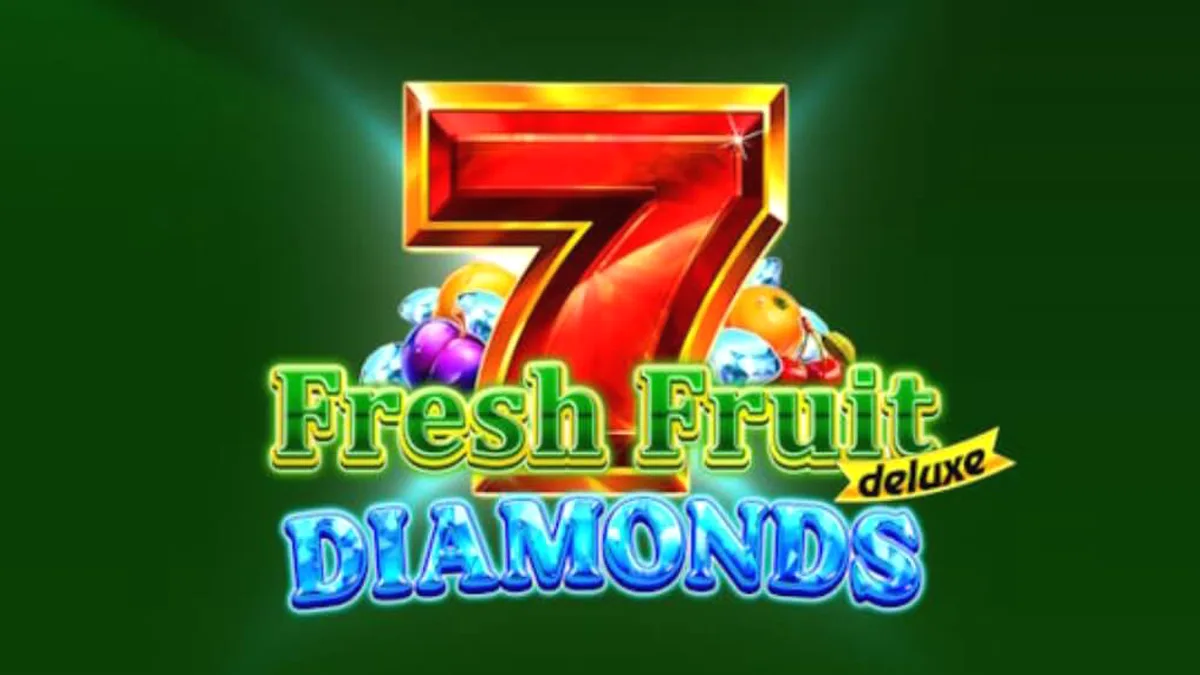 Fresh Fruit Deluxe Diamonds স্লট গেমের ইন্টারফেস এবং রঙিন ফ্রুট সিম্বল